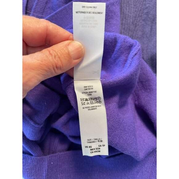 Juicy Couture Purple Bow Back Cardigan XS Sweater 100% Wool Cottagecore Bows Y2K - Picture 8 of 14